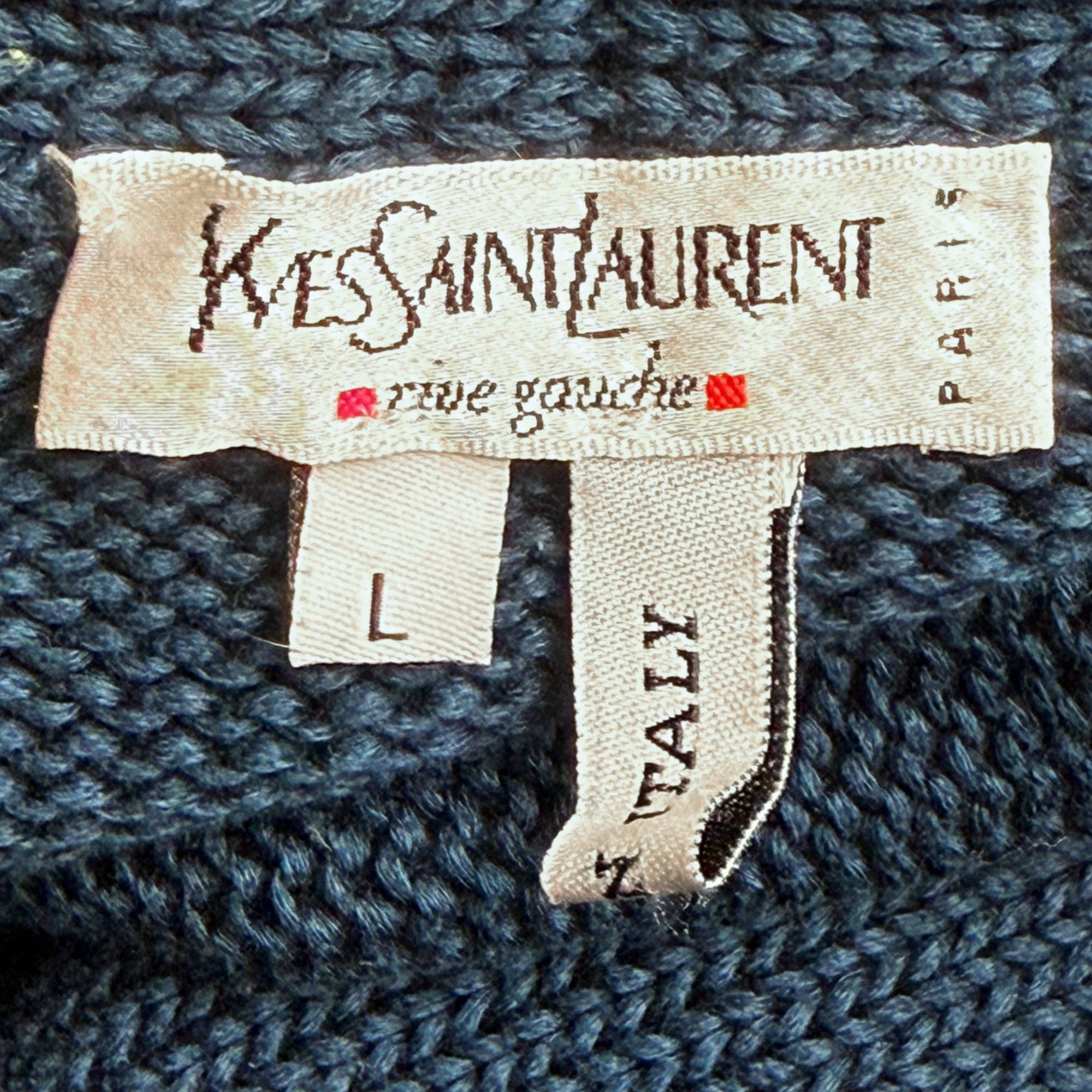 1990s Vintage Yves Saint Laurent Mens Pullover Sweater Sz L
