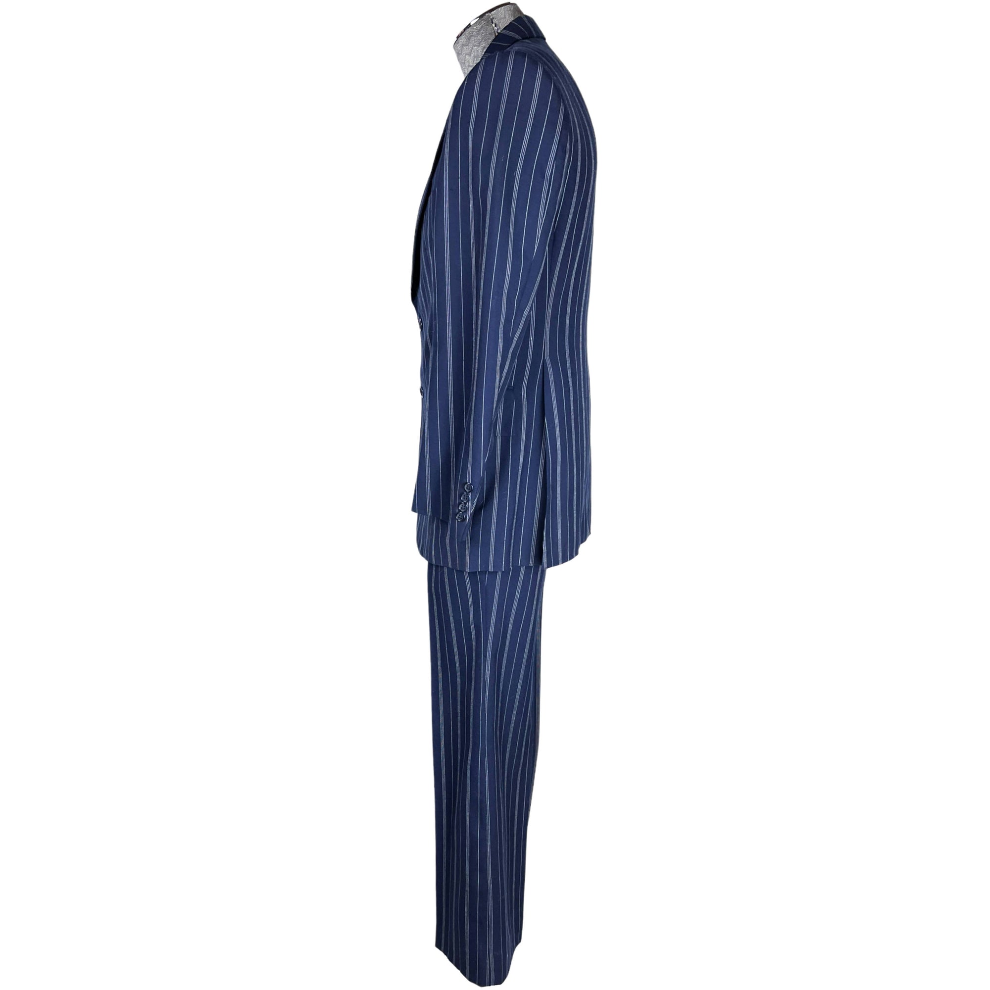 1970s Vintage Yves Saint Laurent Suit Pinstripe Wool France