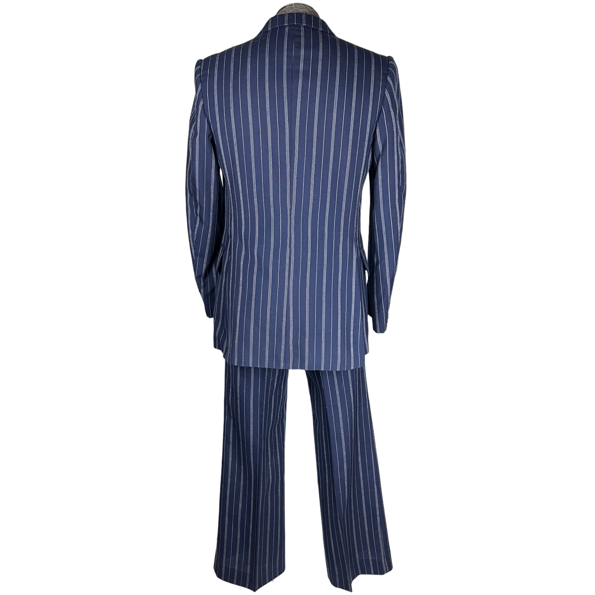 1970s Vintage Yves Saint Laurent Suit Pinstripe Wool France