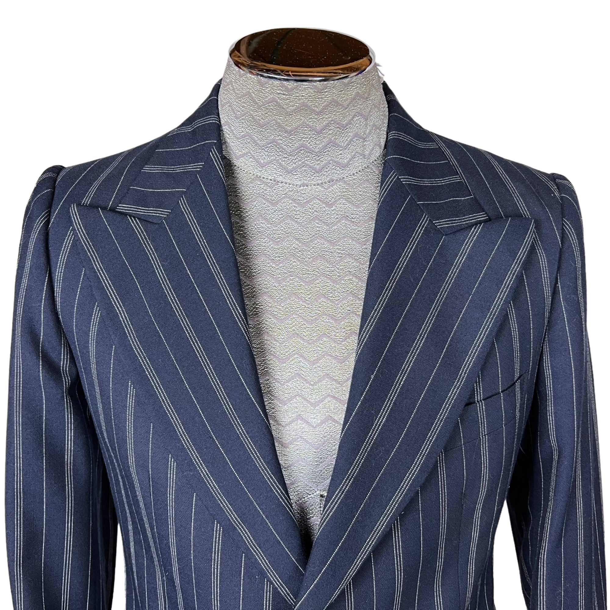 1970s Vintage Yves Saint Laurent Suit Pinstripe Wool France