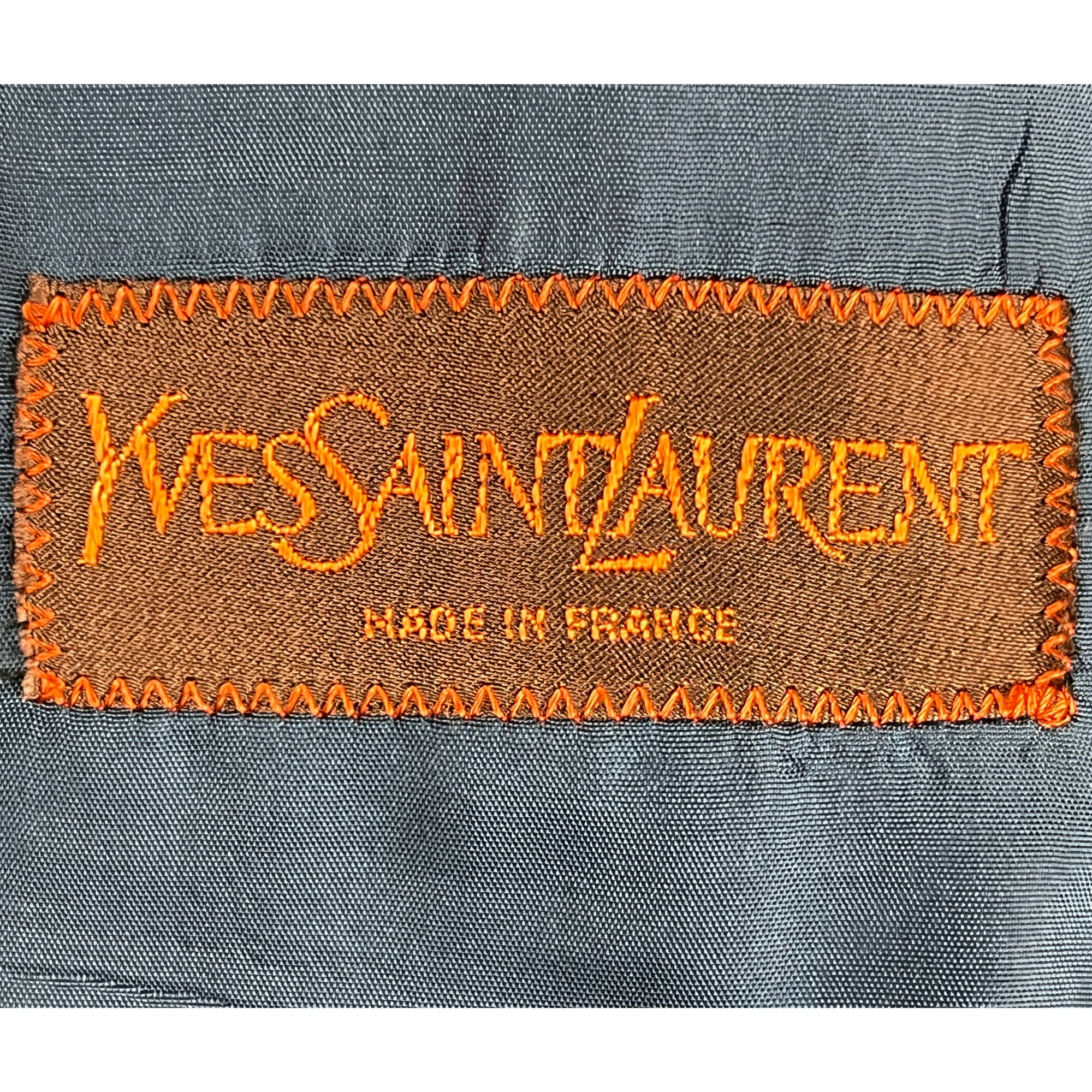 1970s Vintage Yves Saint Laurent Suit Pinstripe Wool France