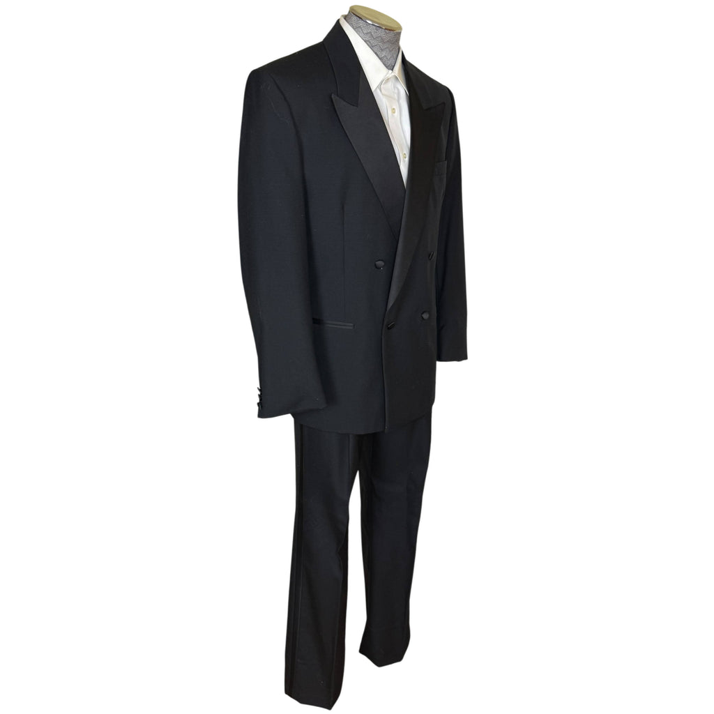 angled view of 1980s Yves Saint Laurent tuxedo