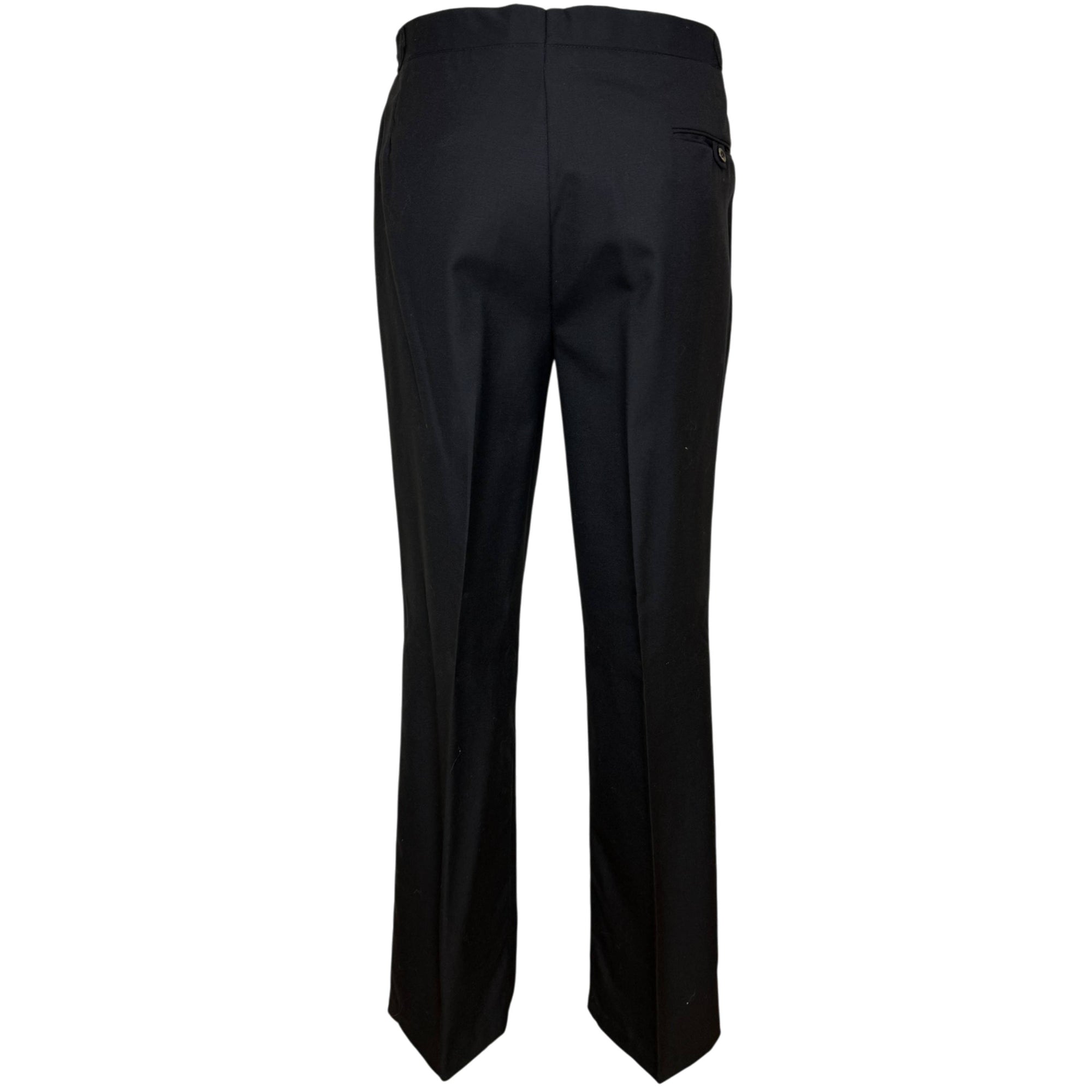 men's tuxedo pants shown from the back matched to an yves saint laurent tux jacket