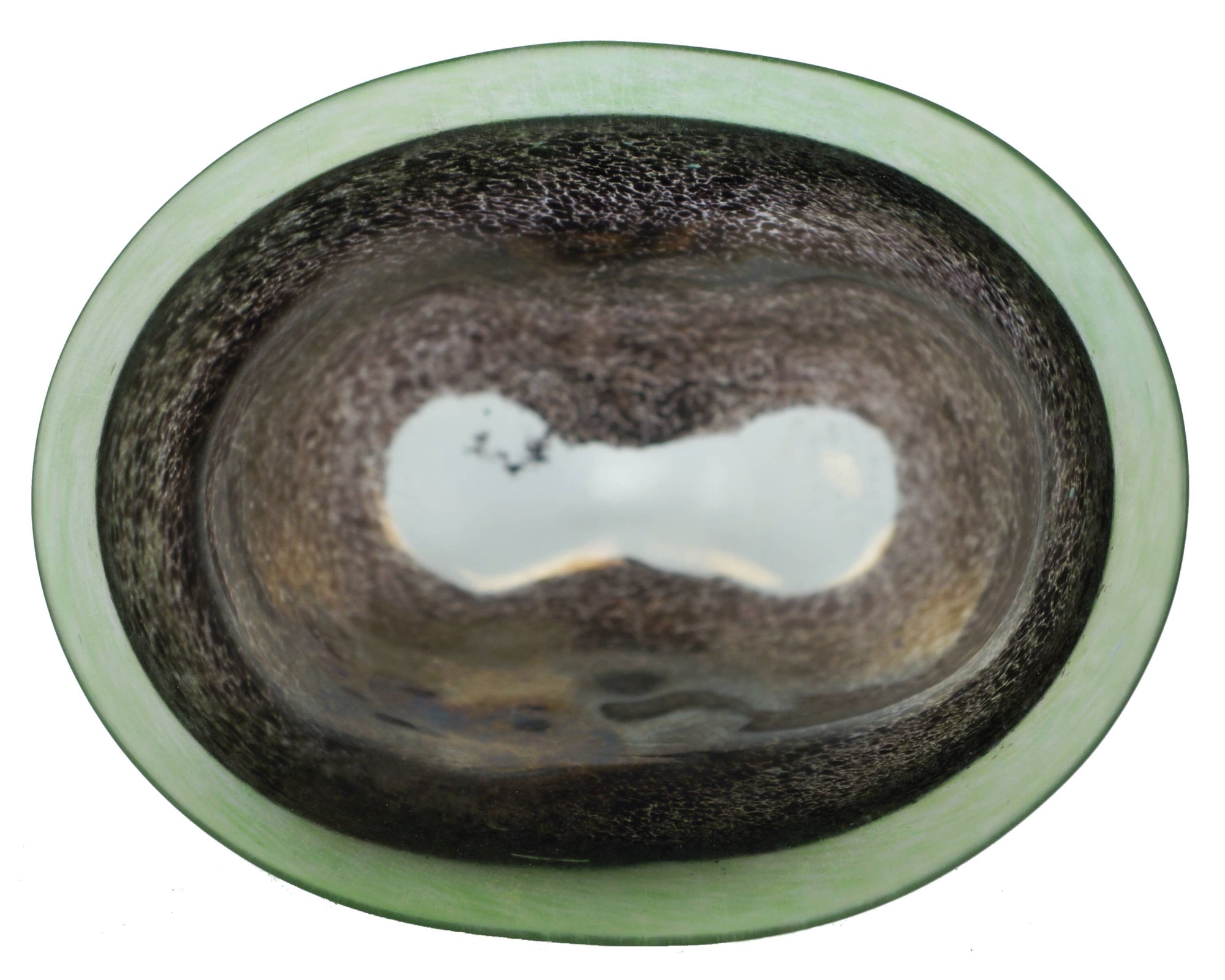 Vintage 1980s Boda Glass Bowl Iridescent Volcano Series 58137 by Bertil Vallien - Poppy's Vintage Clothing