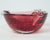 Murano Glass Bullicante Ashtray Cranberry Controlled Bubble Heavy Hand Blown - Poppy's Vintage Clothing