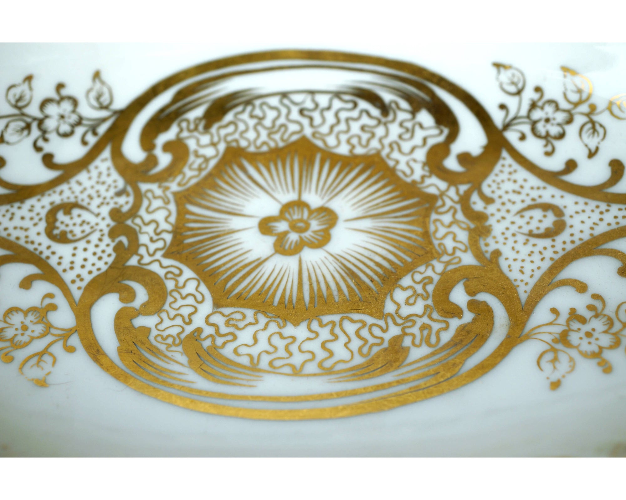 Antique KPM Berlin Porcelain Serving Dish Celery Tray Gold Hand Paint Decoration - Poppy's Vintage Clothing