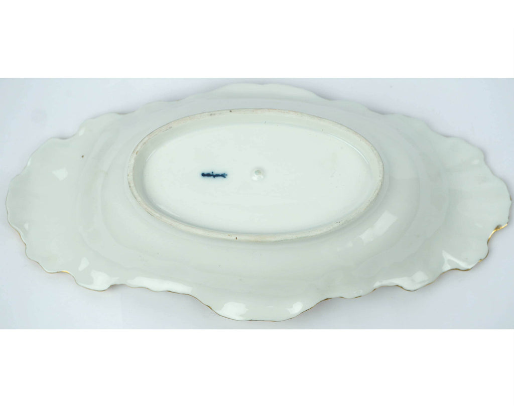 Antique KPM Berlin Porcelain Serving Dish Celery Tray Gold Hand Paint Decoration - Poppy's Vintage Clothing
