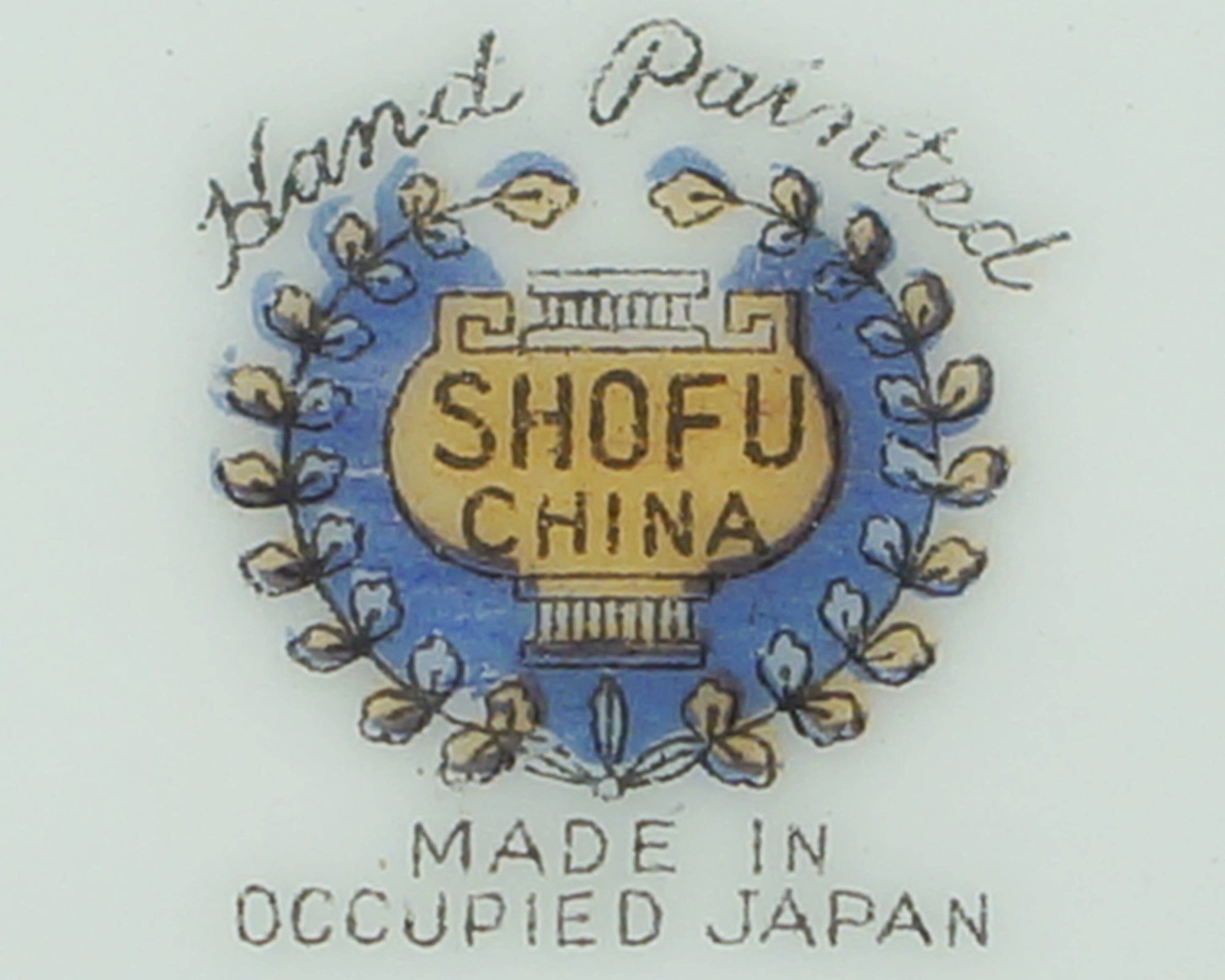 Occupied Japan Shofu China Plate Hand Painted Flowers Signed K Hayashi - Poppy's Vintage Clothing