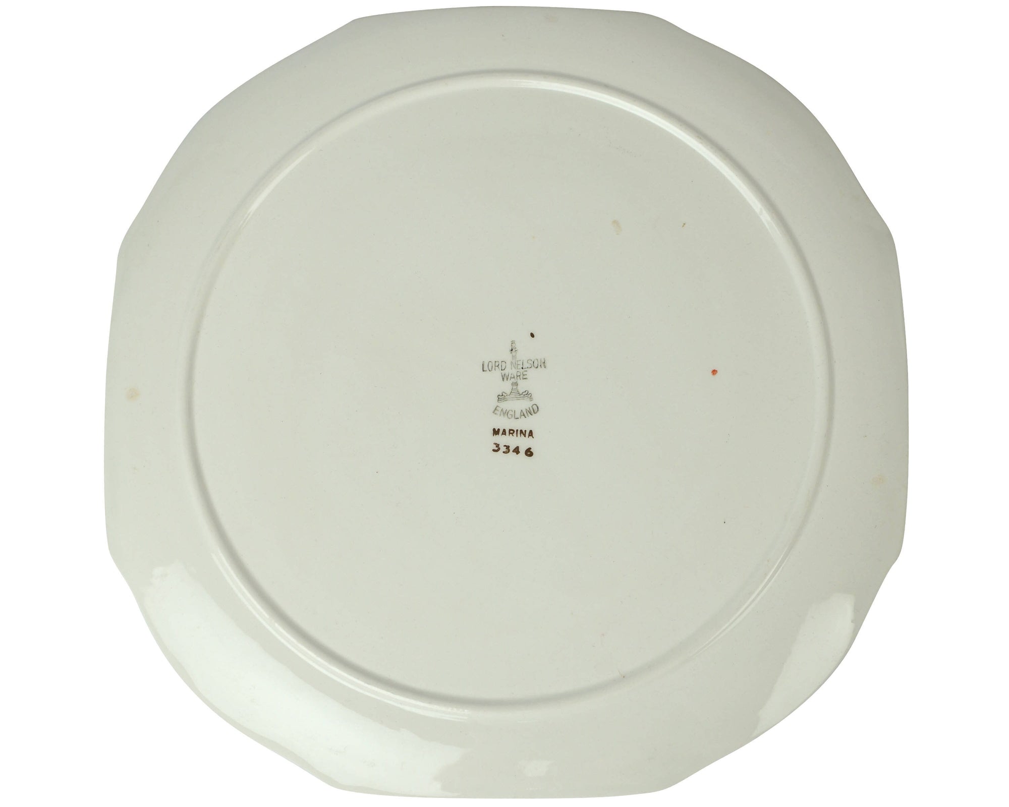 Vintage 50s Floral Chintz China Cake Plate Octagonal Shape Marina by Lord Nelson - Poppy's Vintage Clothing