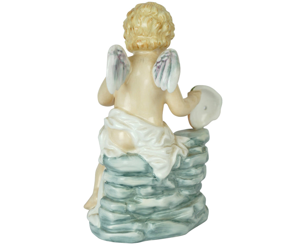 Vintage Doulton Porcelain Cherub Figurine Gift of the Theatre - Poppy's Vintage Clothing
