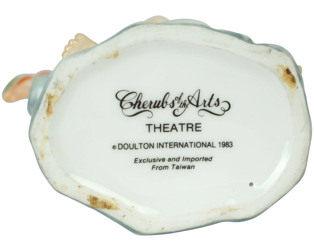 Vintage Doulton Porcelain Cherub Figurine Gift of the Theatre - Poppy's Vintage Clothing