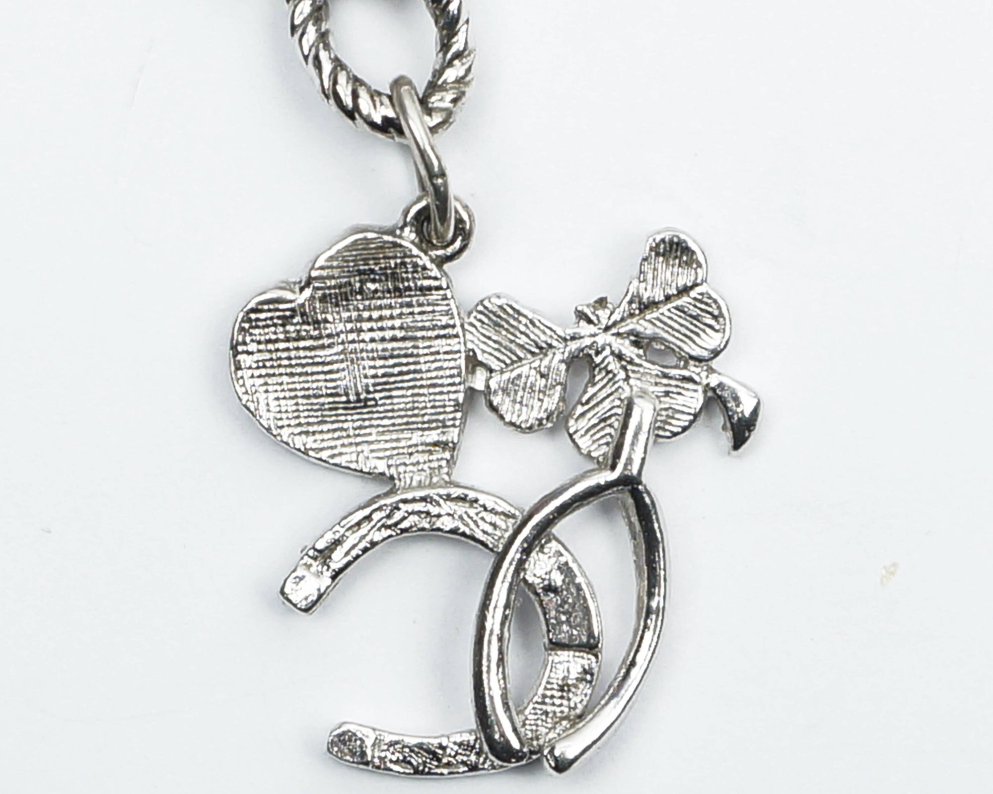 Vintage Sterling Silver Charm Bracelet w 10 Charms - Poppy's Vintage Clothing