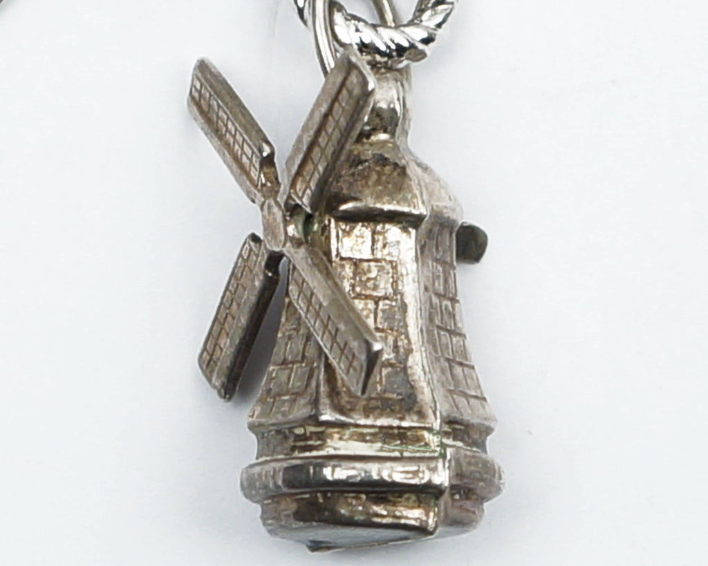 Vintage Sterling Silver Charm Bracelet w 10 Charms - Poppy's Vintage Clothing