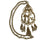 Vintage 1960s Pendant Necklace Chinoiserie Brass Figural on Chain - Poppy's Vintage Clothing
