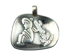 Vintage Taxco Sterling Pendant Mexican 925 Silver Signed MR - Poppy's Vintage Clothing
