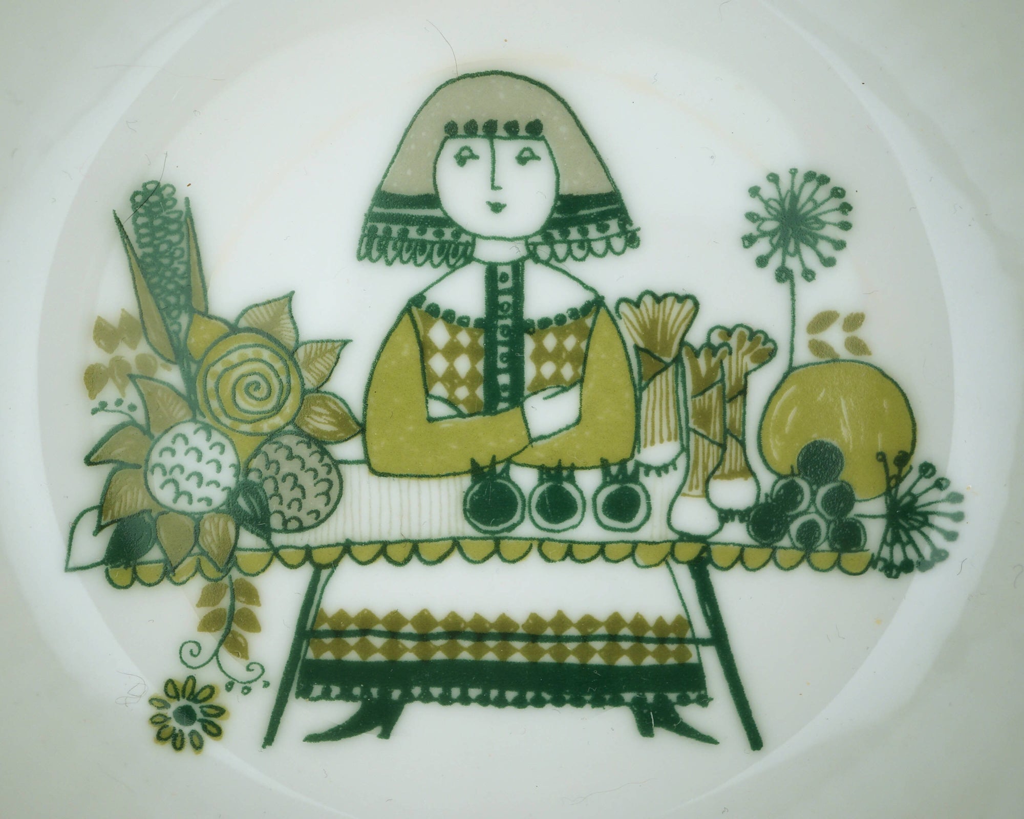 Vintage 60s Mod Figgjo Flint Market Coupe Cereal Bowl Turi Design Norway - Poppy's Vintage Clothing