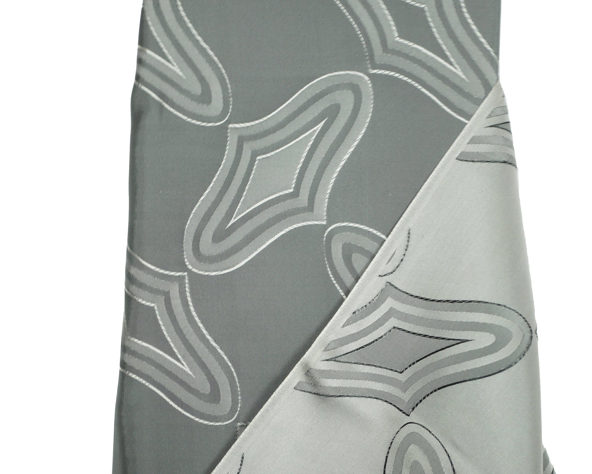 Vintage 50s Sewing Silk Fabric Lining Woven Geometric Silver Grey 5.5 yds - Poppy's Vintage Clothing