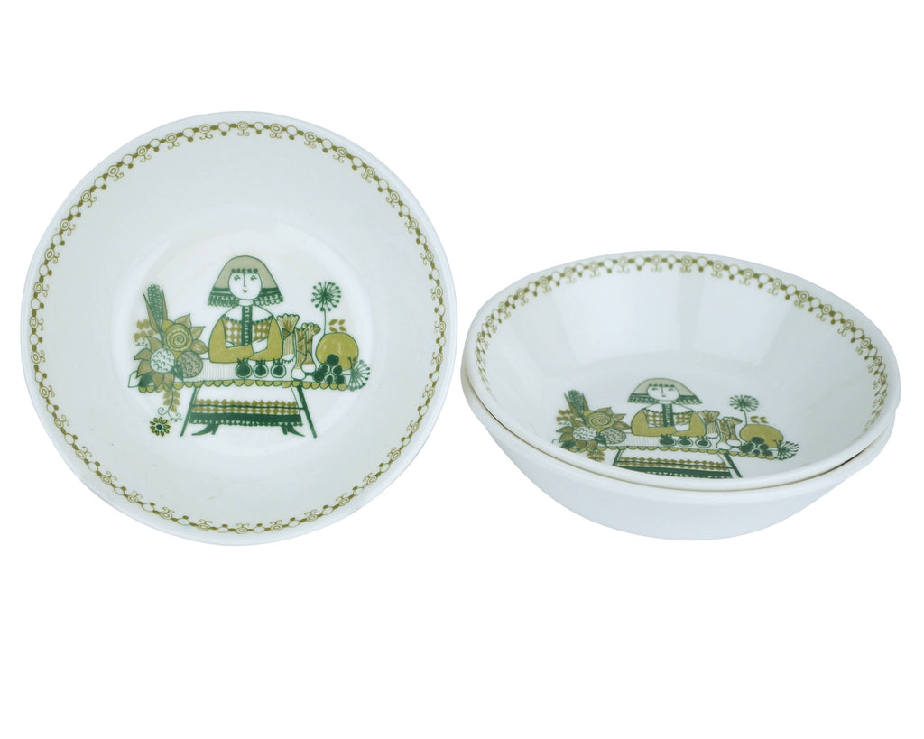 Vintage 60s Mod Figgjo Flint Market Coupe Cereal Bowl Turi Design Norway - Poppy's Vintage Clothing