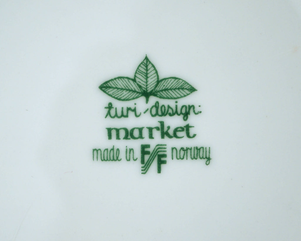 Vintage 60s Mod Figgjo Flint Market Coupe Cereal Bowl Turi Design Norway - Poppy's Vintage Clothing