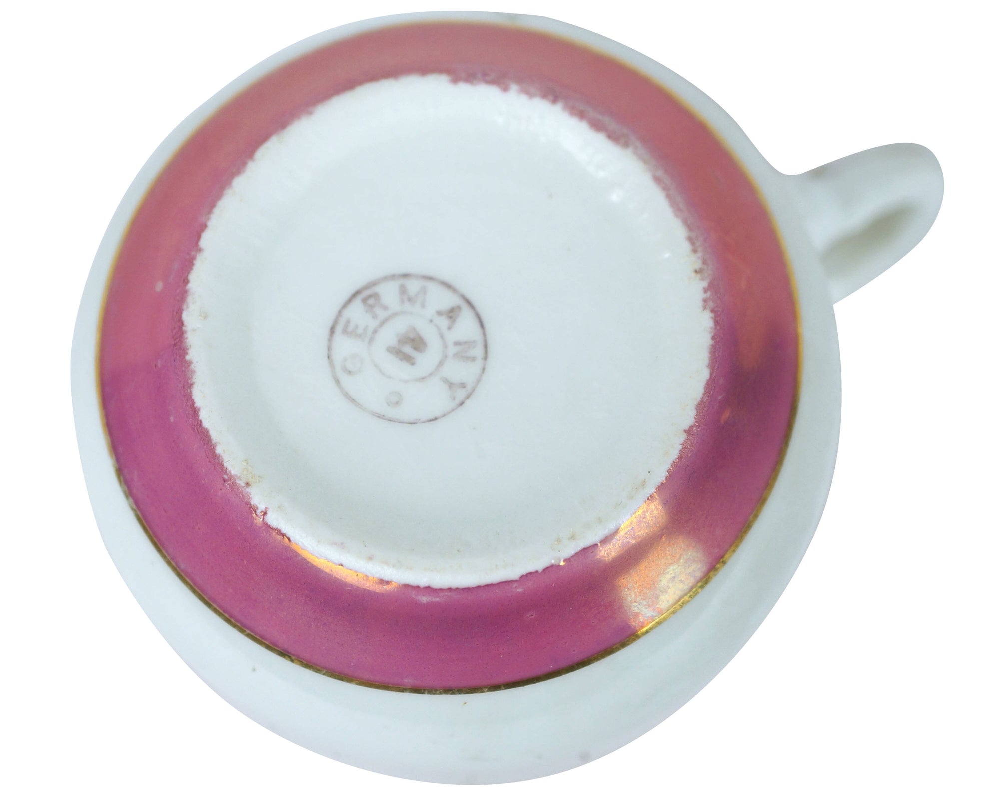 Antique Roses Moustache Cup Mustache Mug Germany - Poppy's Vintage Clothing