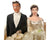 Vintage 50s Bride & Groom Chalkware Cake Topper 1951 J Levinsohn - Poppy's Vintage Clothing