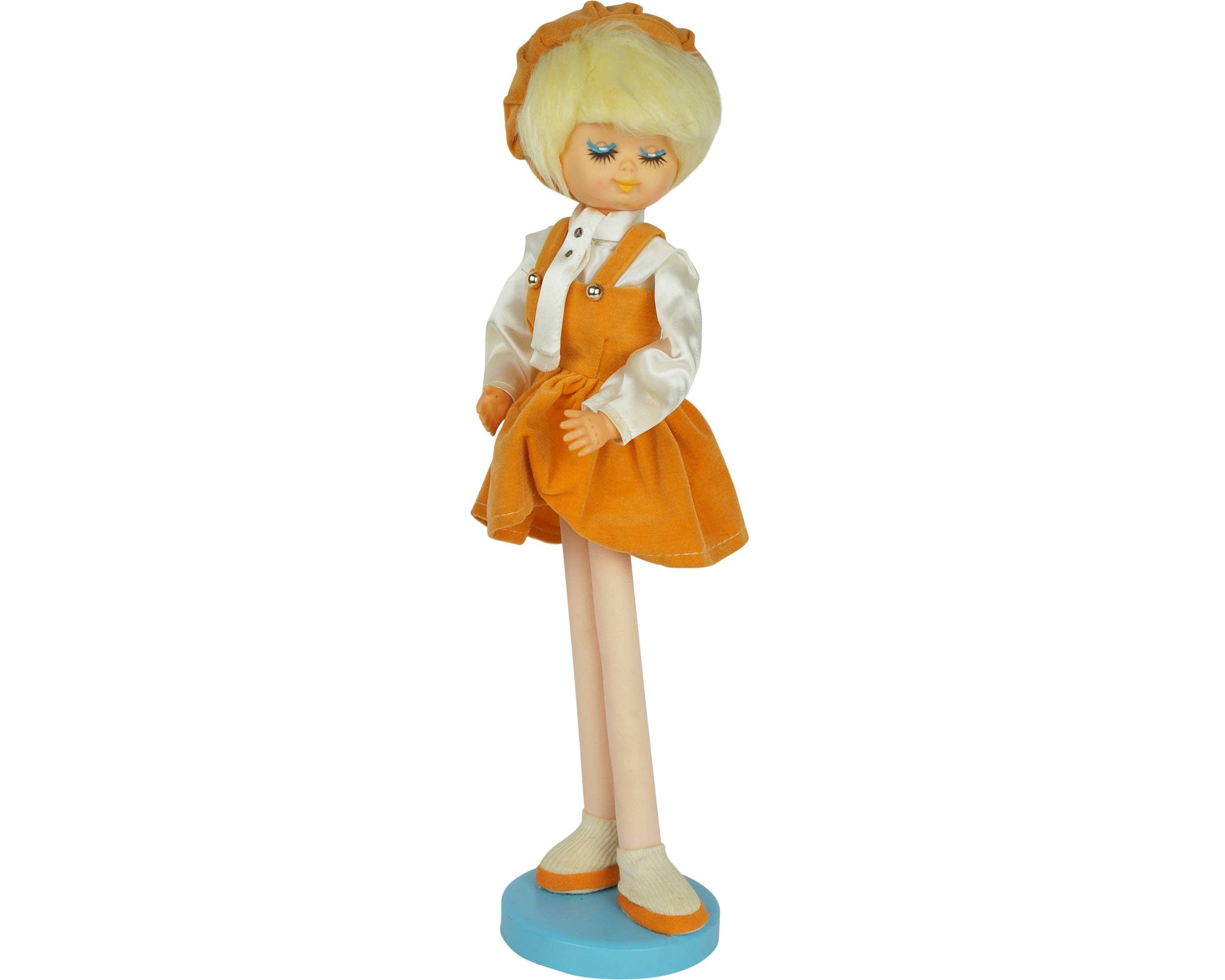 Vintage 60s Mod Doll Made in Japan Long Stockinette Legs - Poppy's Vintage Clothing