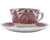 Arabia Finland Demitasse Cup Magenta Red Landscape Transfer Ware Cabin Castle - Poppy's Vintage Clothing