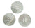 Antique MOP Buttons Pearlescent Finish Mother of Pearl Shell 1 3/8 Set of 3 - Poppy's Vintage Clothing