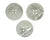Antique MOP Buttons Pearlescent Finish Mother of Pearl Shell 1 3/8 Set of 3 - Poppy's Vintage Clothing
