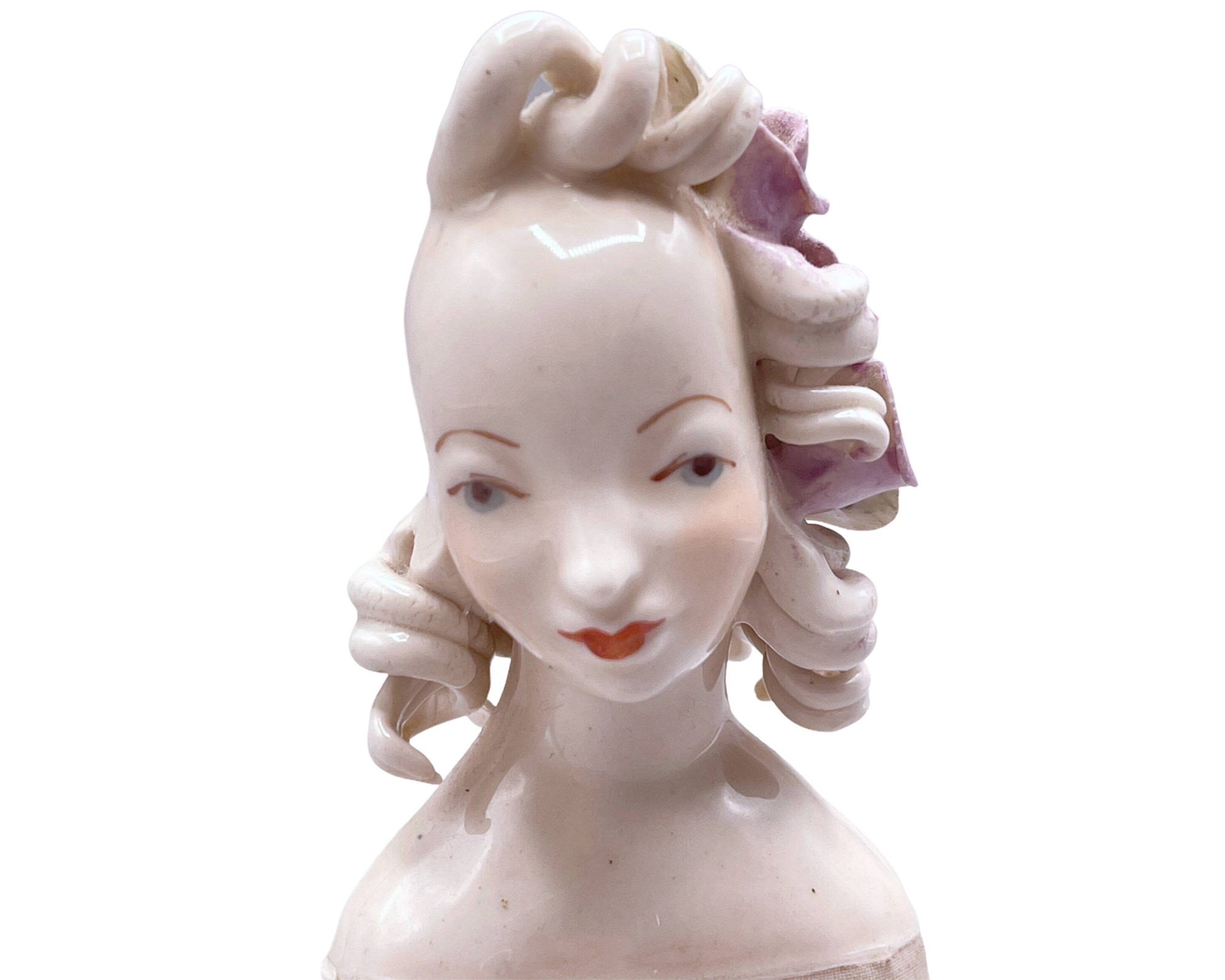 Vintage 1940s Cordey China Lady Bust Figurine 5002 5009 Boleslaw Cybis - Poppy's Vintage Clothing