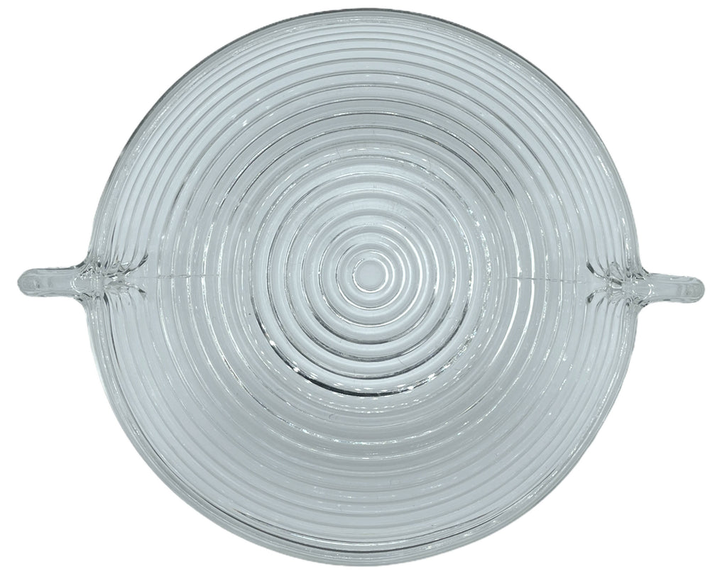 Anchor Hocking Manhattan Depression Glass Salad Bowl 9 Horizontal Ribbing - Poppy's Vintage Clothing