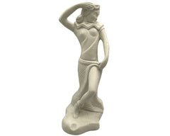 Art Deco Chalkware Dancer Lady Figurine 12.75 Hollywood Regency - Poppy's Vintage Clothing