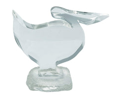 1970s Modernist Acrylic Lucite Pelican Sculpture Guzzini Italy or Guyon Quebec - Poppy's Vintage Clothing
