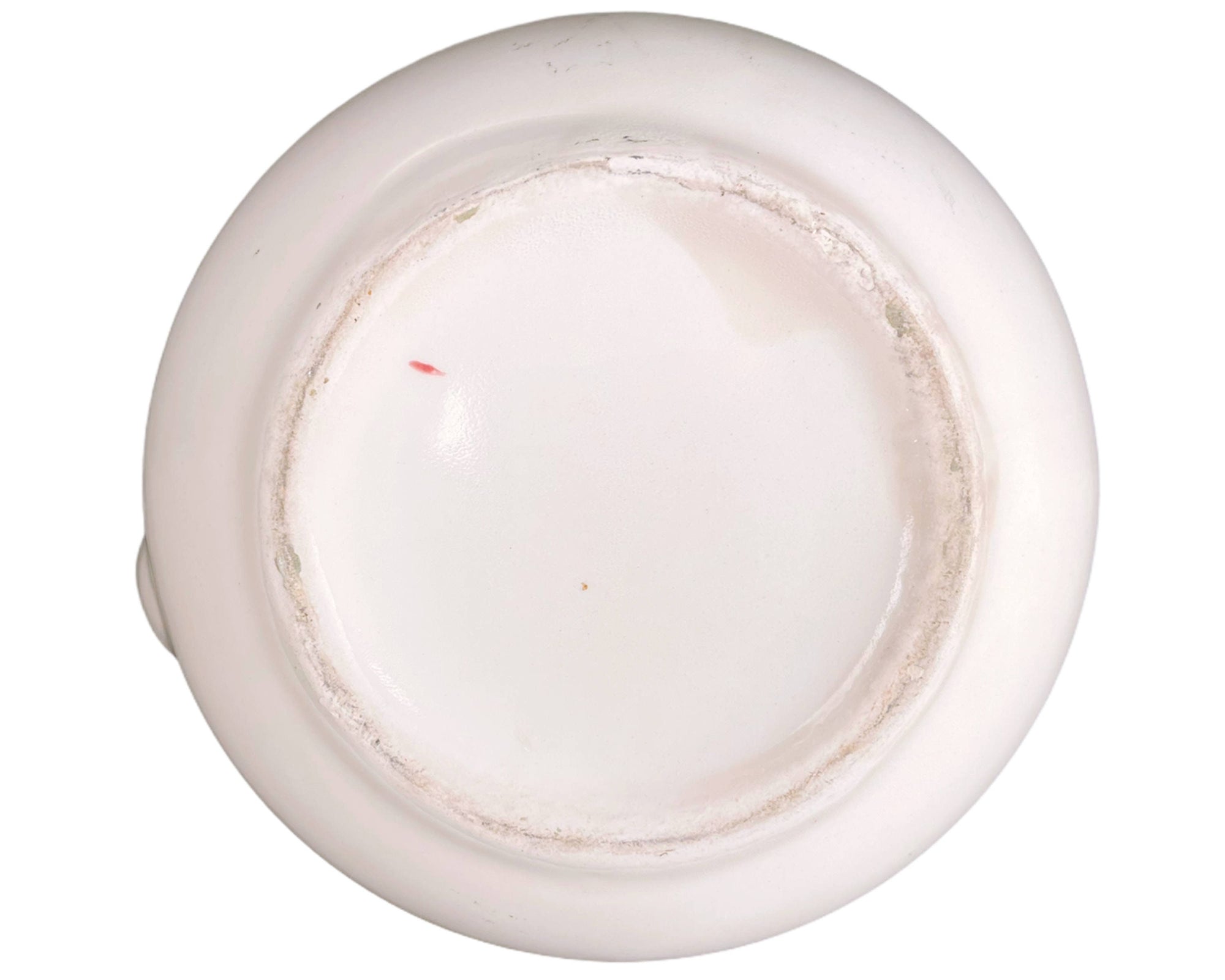 Vintage 40s Pottery Ball Jug Pitcher Continental Kilns Green Arbor Pattern - Poppy's Vintage Clothing