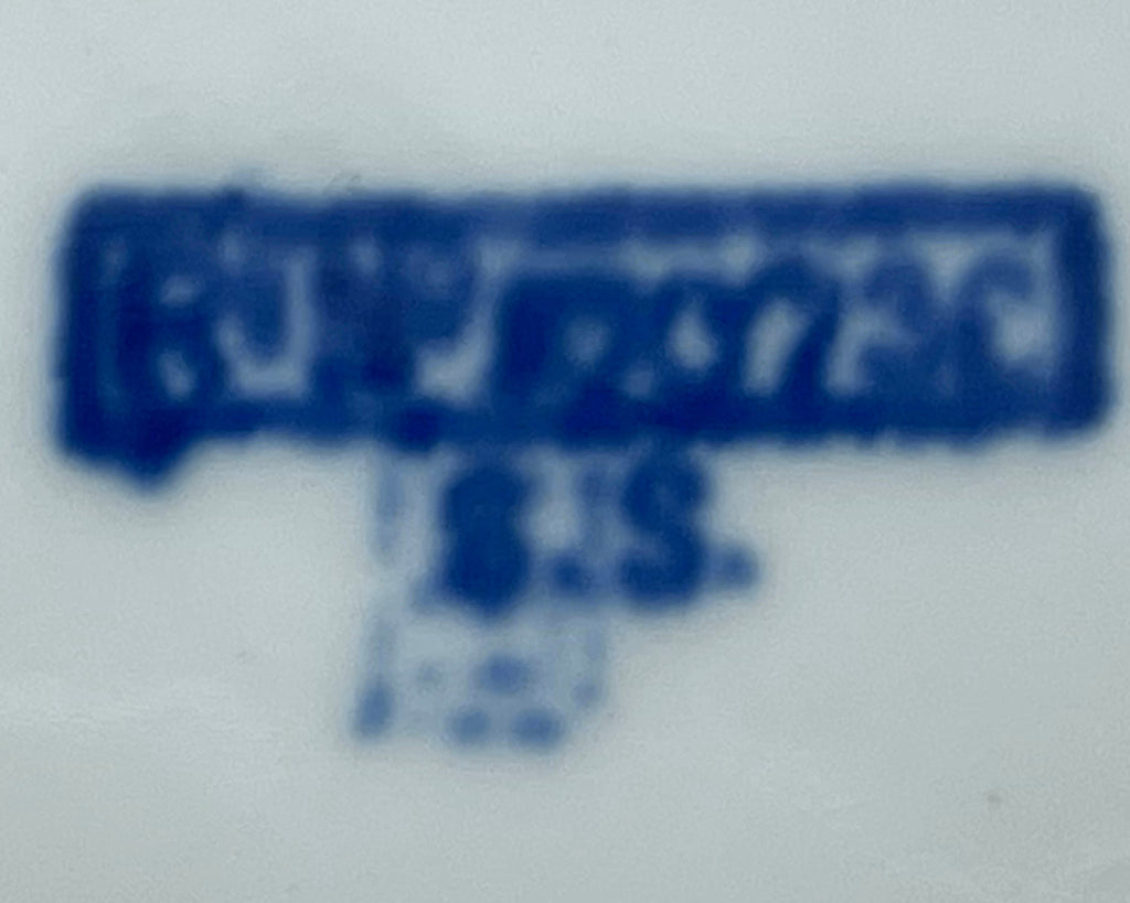 Antique Flow Blue Trio Cup and Saucer & Plate Sampson Smith 1888 - Poppy's Vintage Clothing