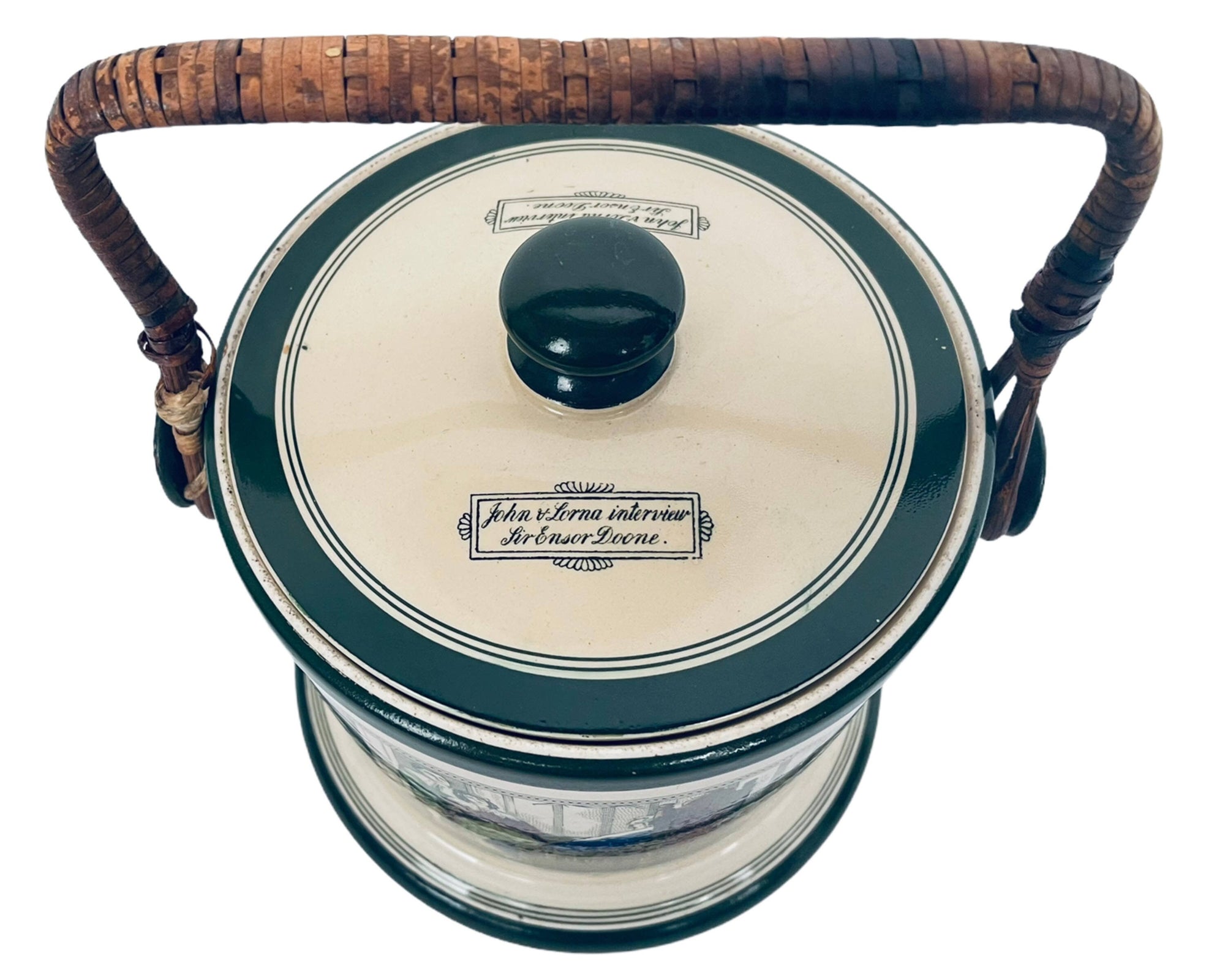 Antique Adams England Lorna Doone Biscuit Barrel Cookie Jar - Poppy's Vintage Clothing