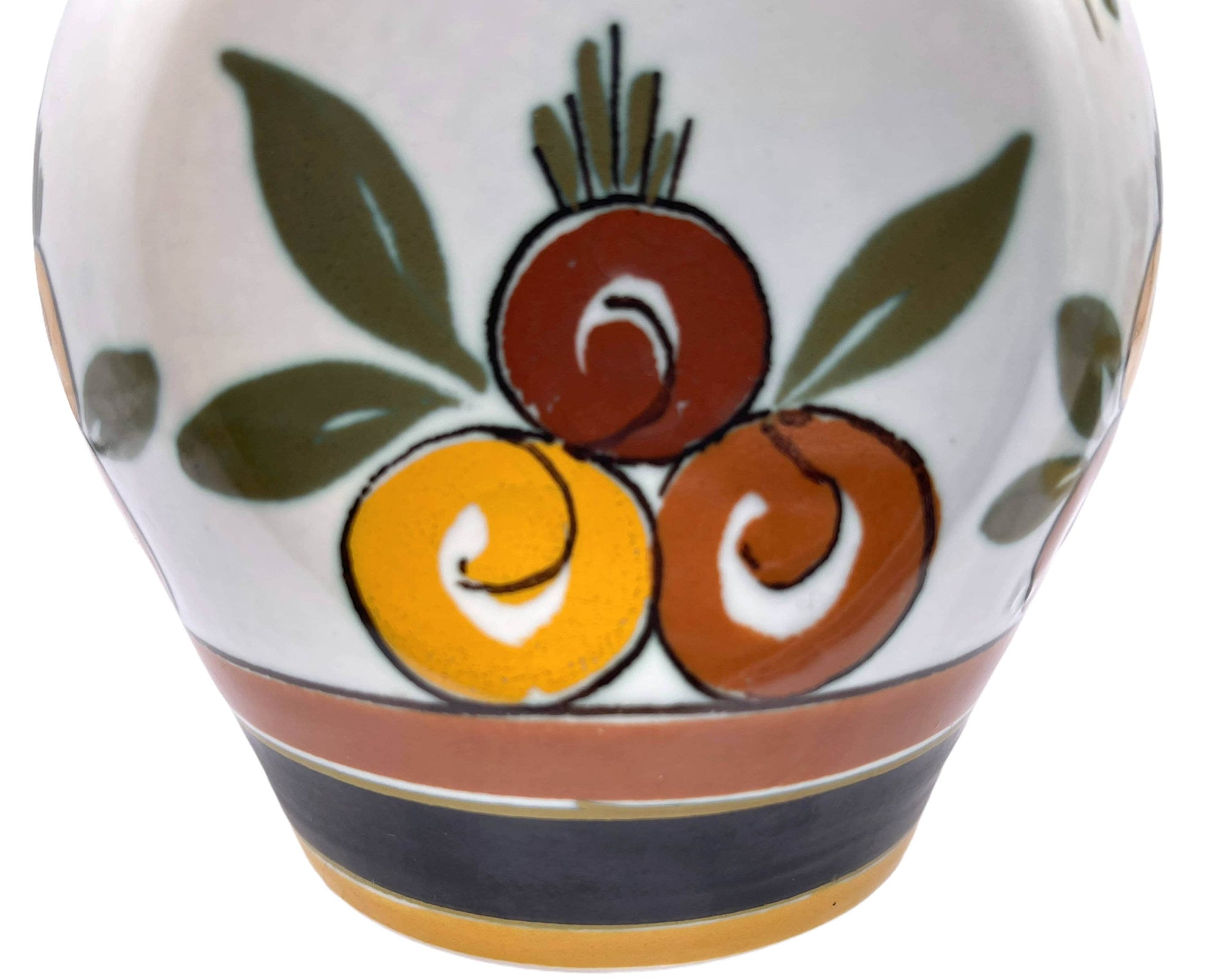Art Deco Gouda Pottery Large Oil & Vinegar Signed PZH Plateelbakkerij Zuid-Holland - Poppy's Vintage Clothing