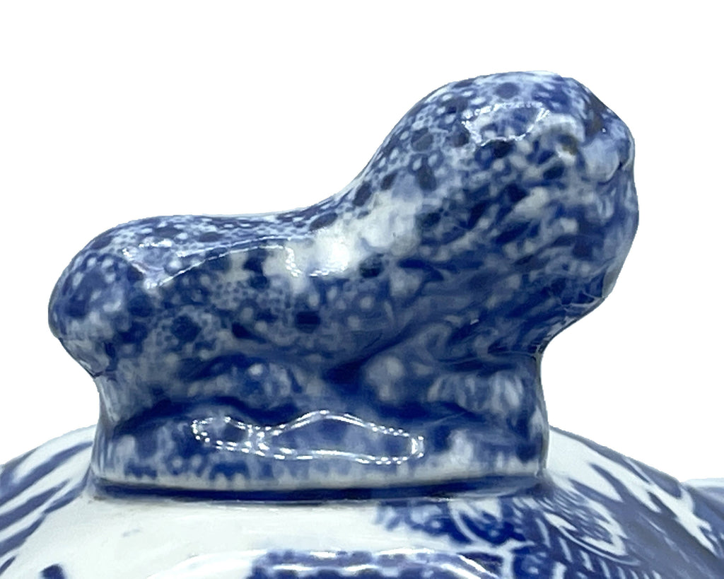 Vintage 1920s Wedgwood & Co Blue Willow Lidded Vegetable Bowl - Poppy's Vintage Clothing