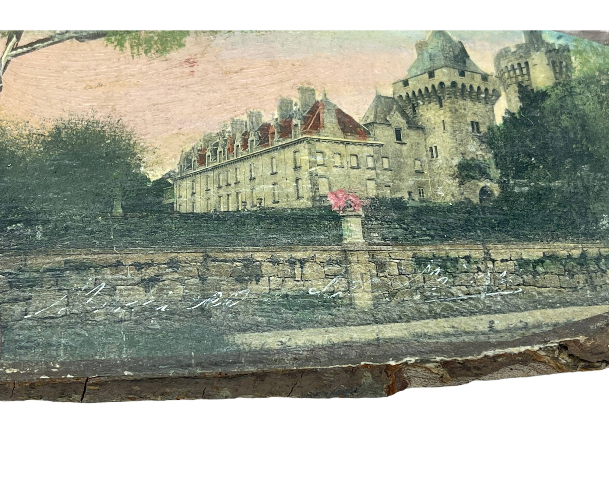 Antique Collage Buildings Paper Montage on Wood Wall Plaques Montreal - Poppy's Vintage Clothing