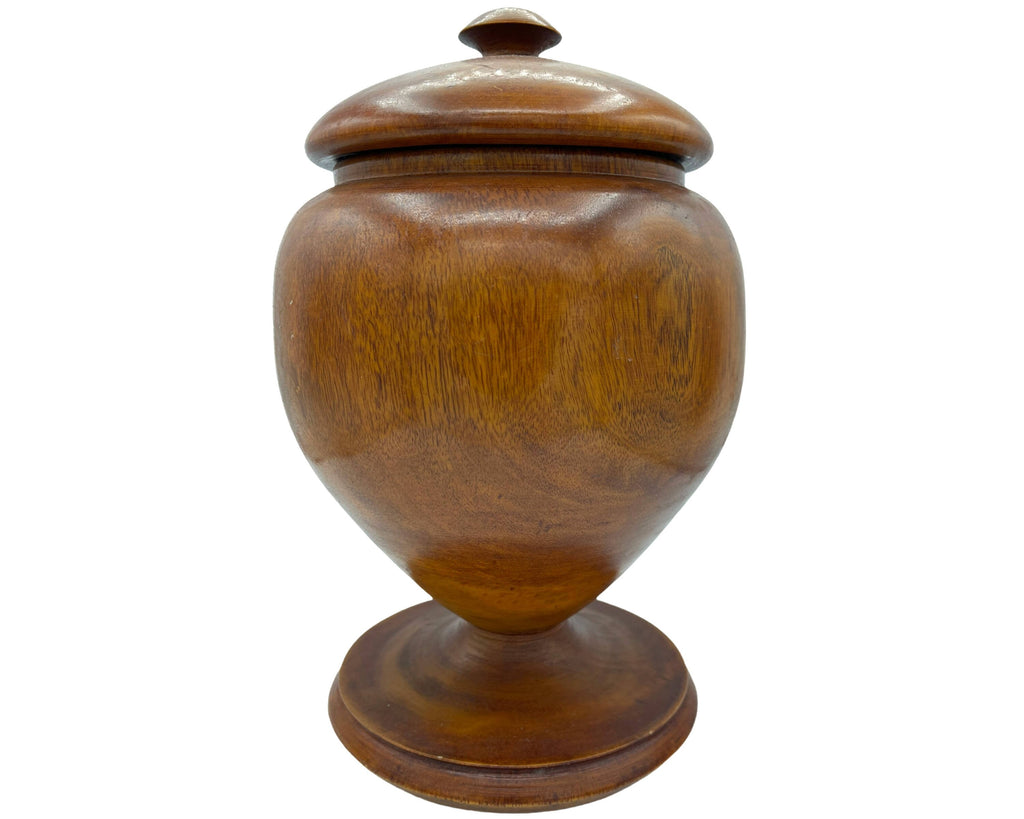 Vintage Wood Urn Lathe Turned Treen Jar - Poppy's Vintage Clothing