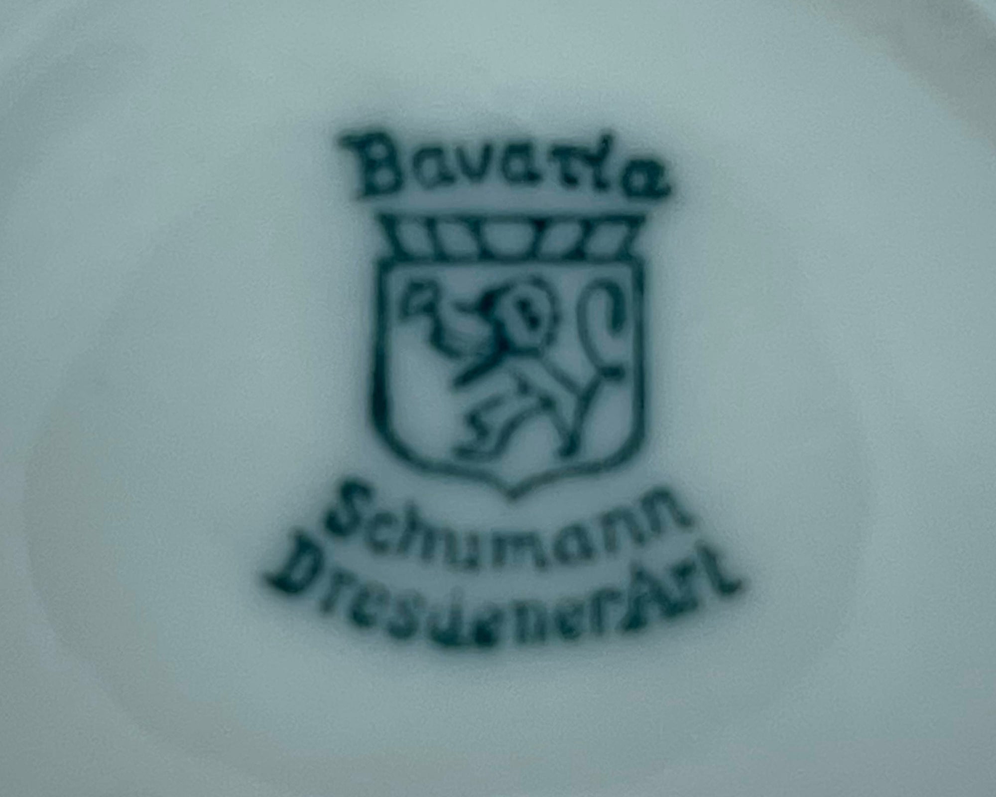 Vintage 1920s Schumann Dresden Porcelain Chateau Dish Plate Reticulated Edge - Poppy's Vintage Clothing