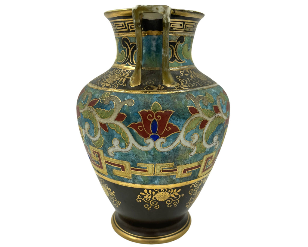 Antique Nippon Porcelain Vase Hand Painted Art Deco Morimura Bros 7.25 - Poppy's Vintage Clothing