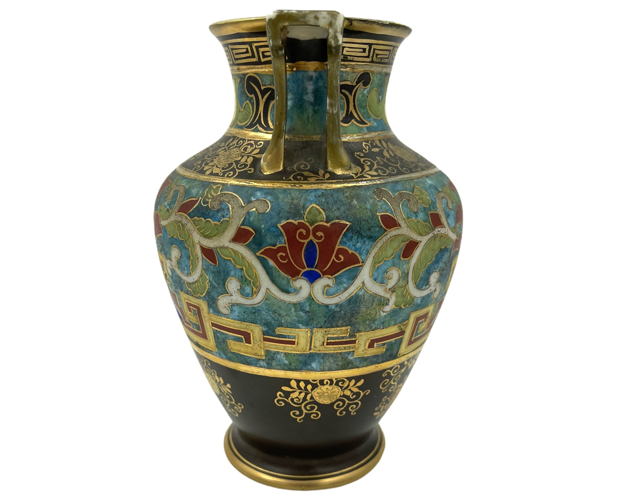 Antique Nippon Porcelain Vase Hand Painted Art Deco Morimura Bros 7.25 - Poppy's Vintage Clothing