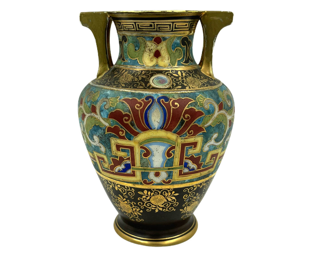 Antique Nippon Porcelain Vase Hand Painted Art Deco Morimura Bros 7.25 - Poppy's Vintage Clothing