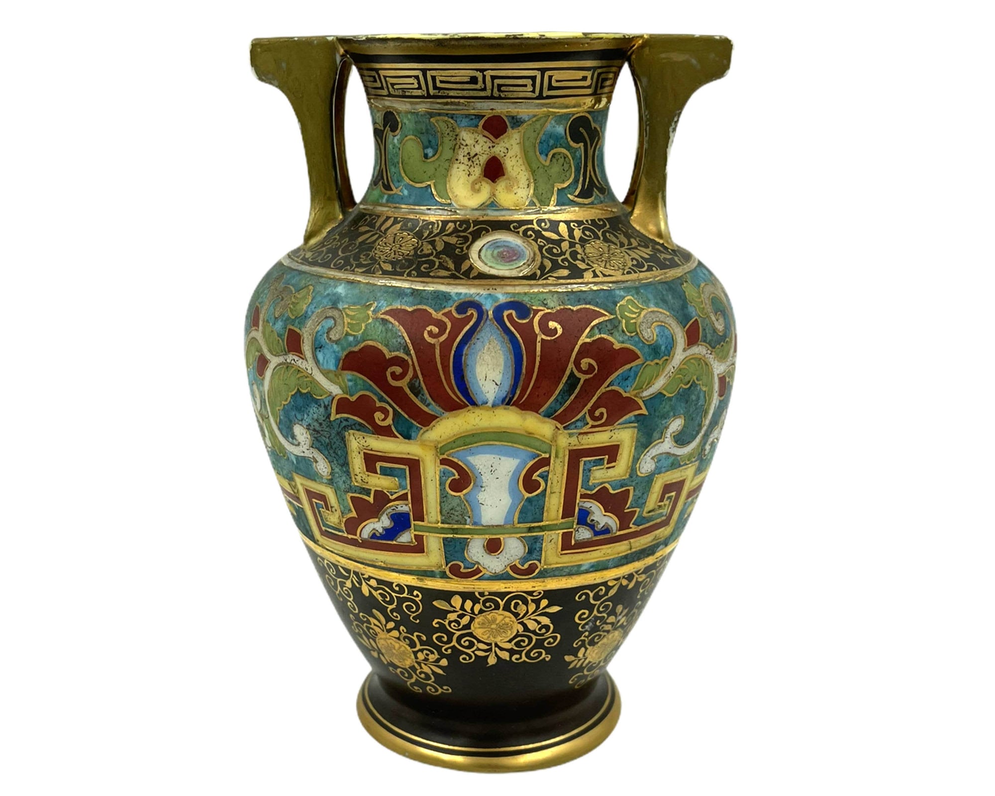 Antique Nippon Porcelain Vase Hand Painted Art Deco Morimura Bros 7.25 - Poppy's Vintage Clothing