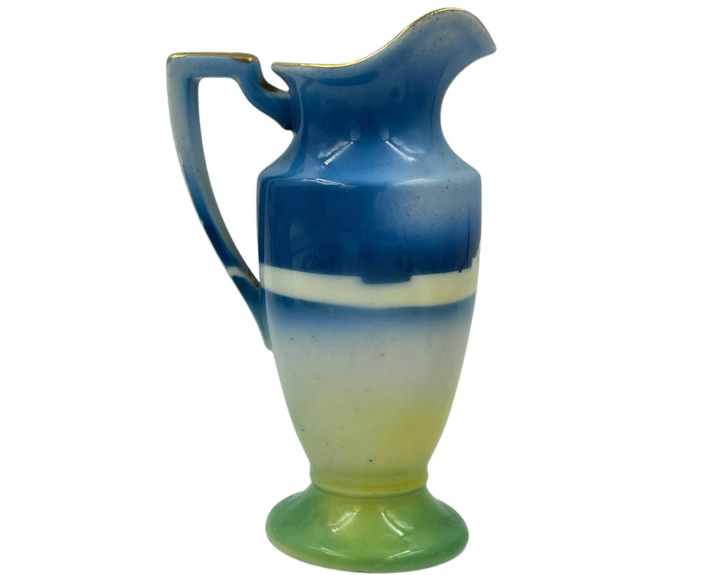 Vintage Noritake Porcelain Pitcher Hand Painted Venetian Gondola Scene - Poppy's Vintage Clothing