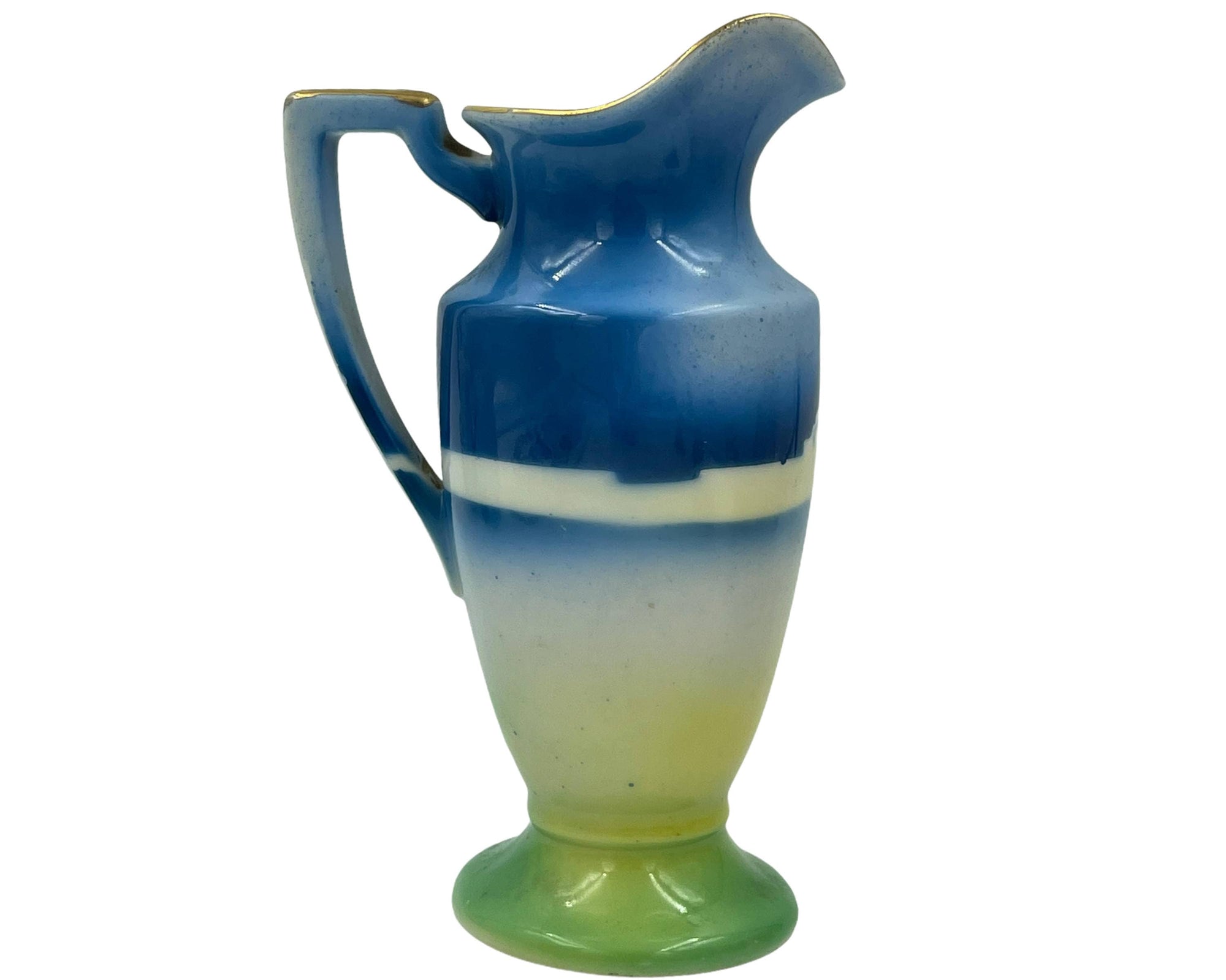 Vintage Noritake Porcelain Pitcher Hand Painted Venetian Gondola Scene - Poppy's Vintage Clothing