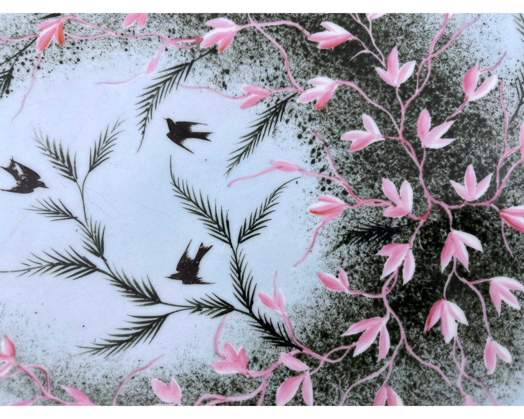 Antique ES Prussia Porcelain Oval Bowl Erdmann Schlegelmilch 19th c Hand Painted - Poppy's Vintage Clothing