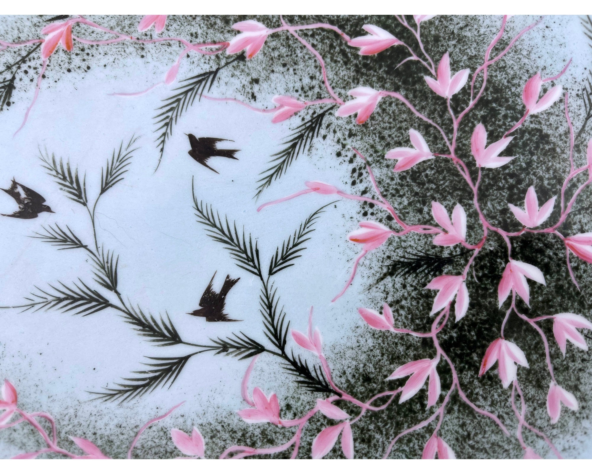 Antique ES Prussia Porcelain Oval Bowl Erdmann Schlegelmilch 19th c Hand Painted - Poppy's Vintage Clothing