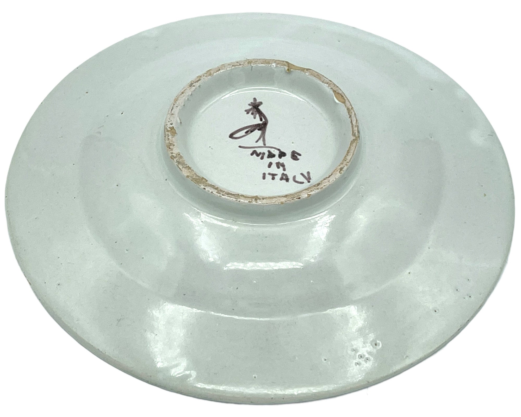 Vintage Lidded Bouillon Bowl Made in Italy Cockerel Rooster Mark Cantagalli Pottery - Poppy's Vintage Clothing
